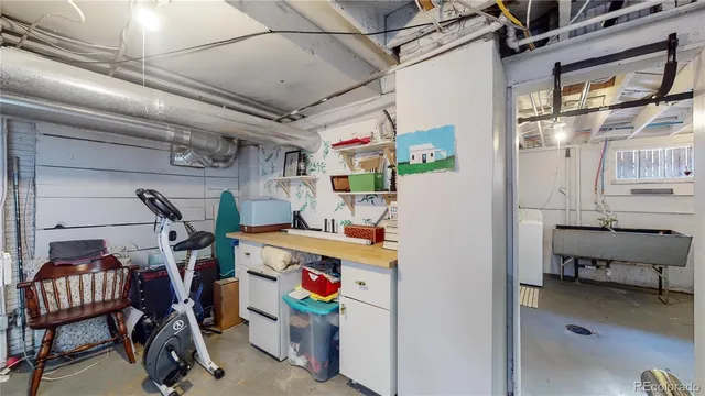 a view of storage and utility room with stuff