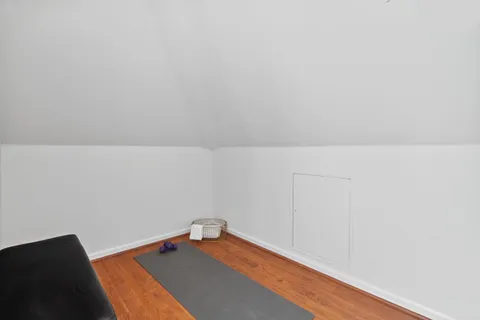 a table that has a potted plant on it