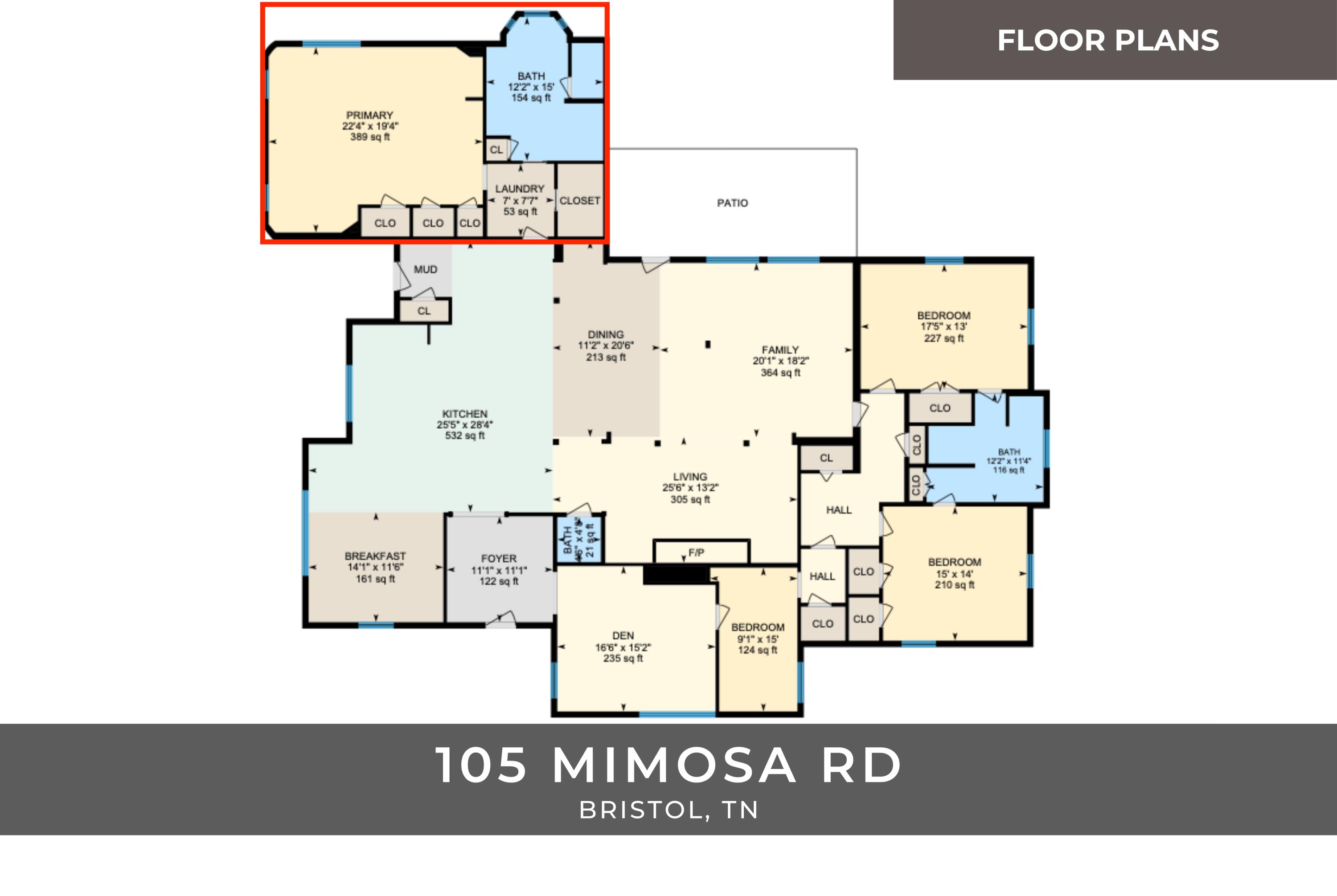105 Mimosa Road Bristol, TN 37620 - Photo 48 of 114 PRIMARY BEDROOM