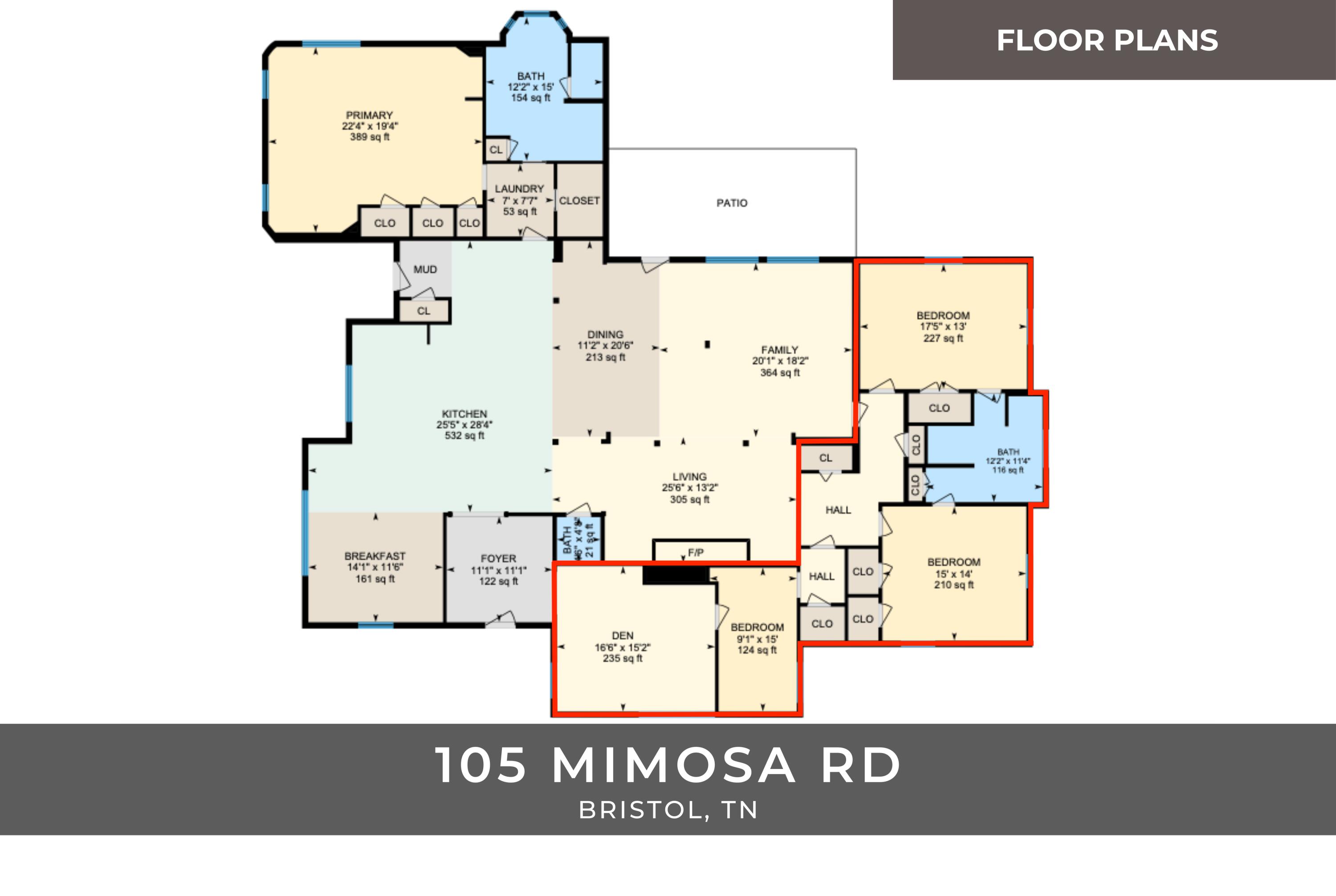 105 Mimosa Road Bristol, TN 37620 - Photo 61 of 114 GUEST BEDROOMS & DEN