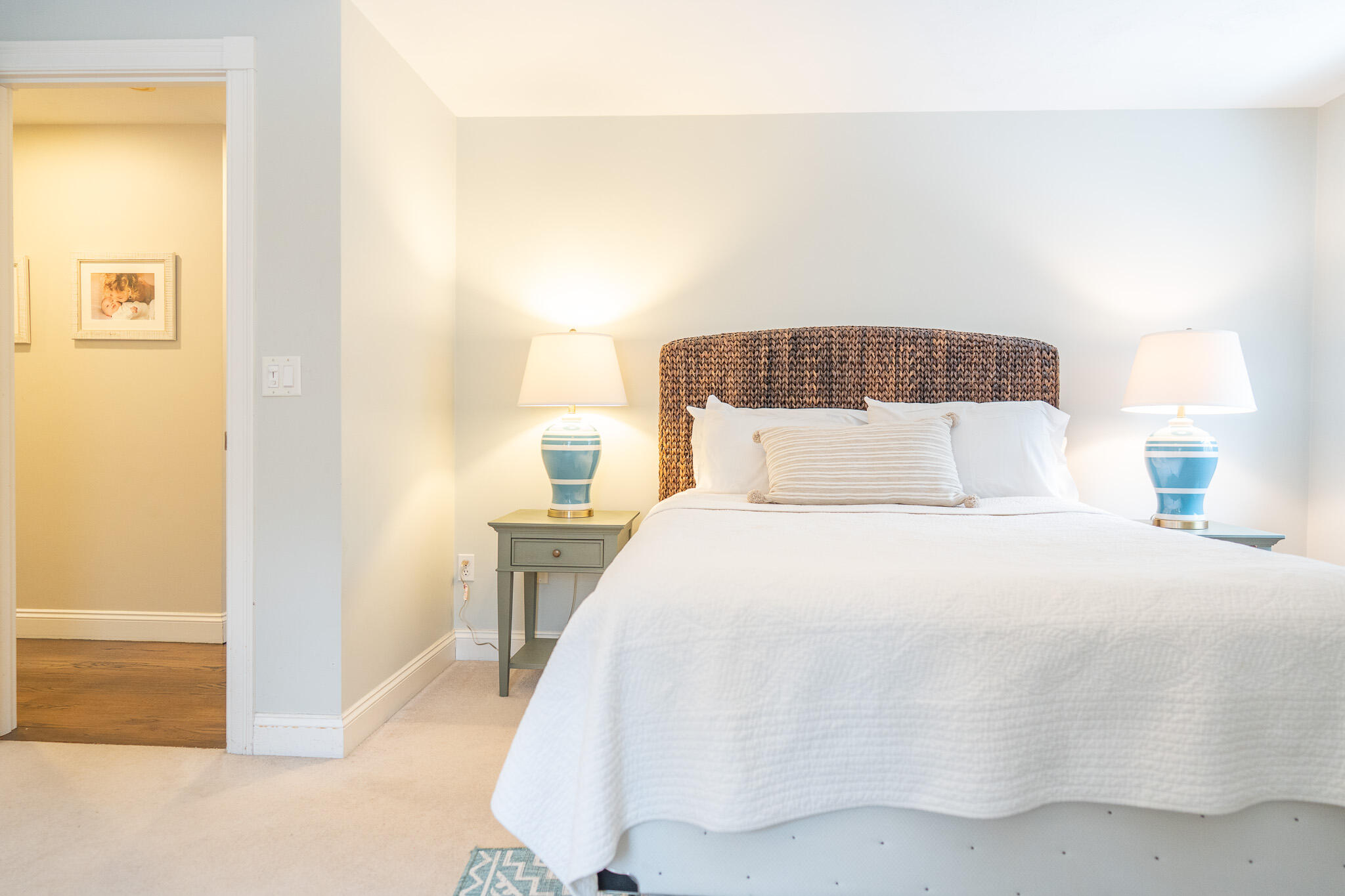 10 Abbey Gate Road Cotuit, MA 02635 - Photo 40 of 67 a bedroom with a bed and a night stand