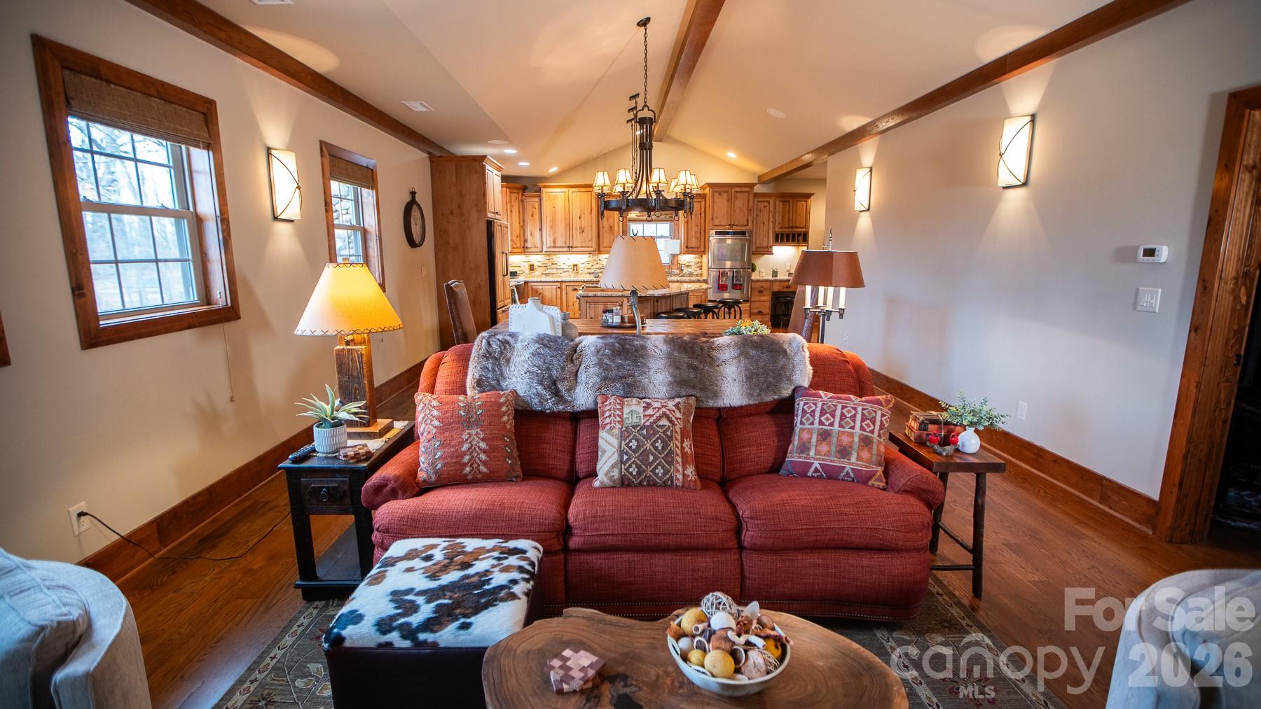 530 Upright Road Mount Ulla, NC 28125 - Photo 24 of 48 a living room with furniture and a chandelier