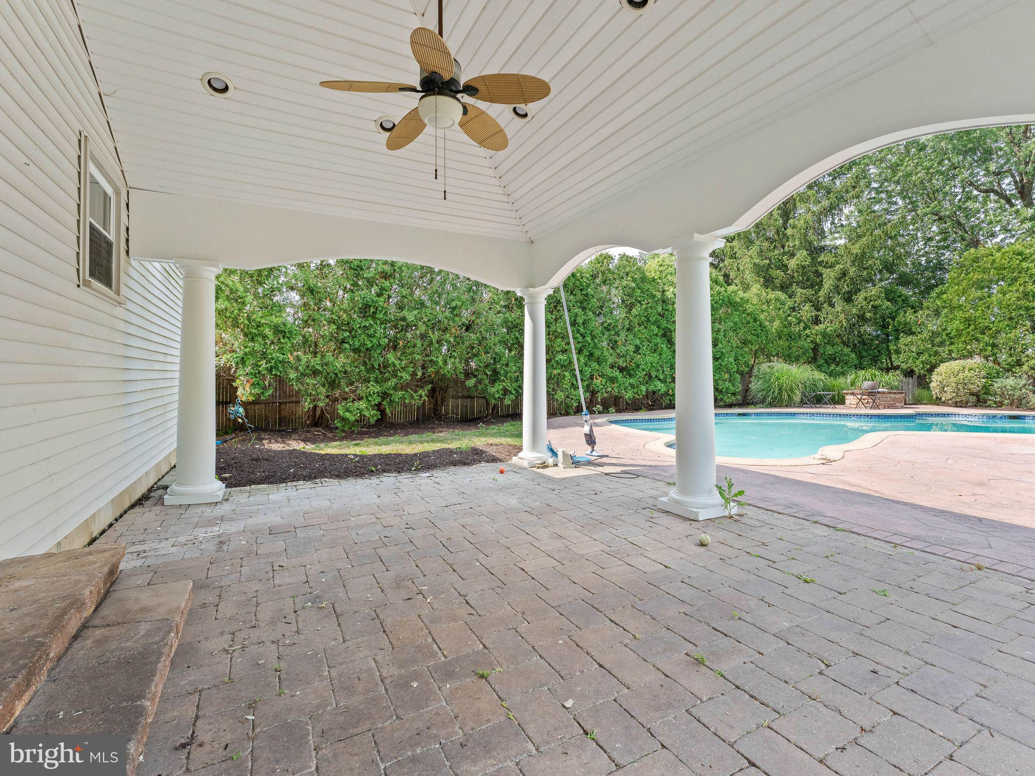 8 Chesterfield Road Sewell, NJ 08080 - Photo 44 of 57 Charming patio by the serene pool.