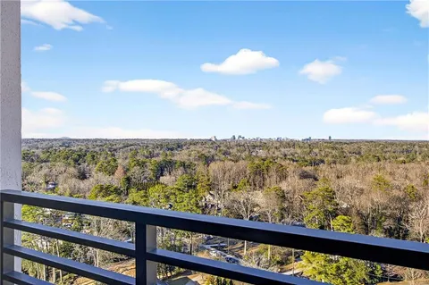 a view of city and mountain