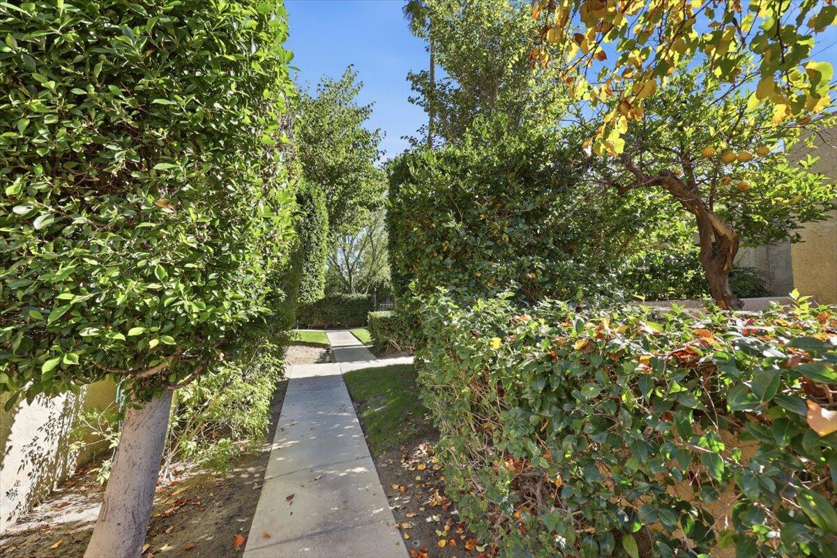 200 East Racquet Club Road, Unit 2 Palm Springs, CA 92262 - Photo 6 of 56 a view of a pathway both side of yard