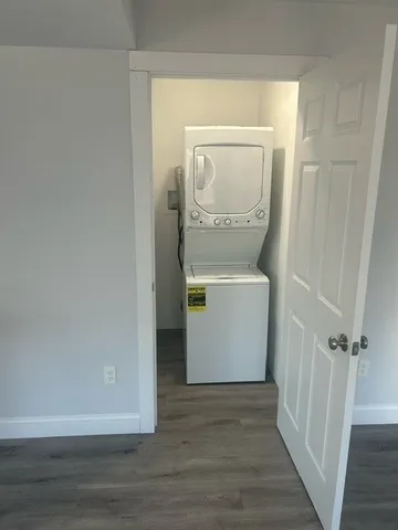 a utility room with a washer and dryer