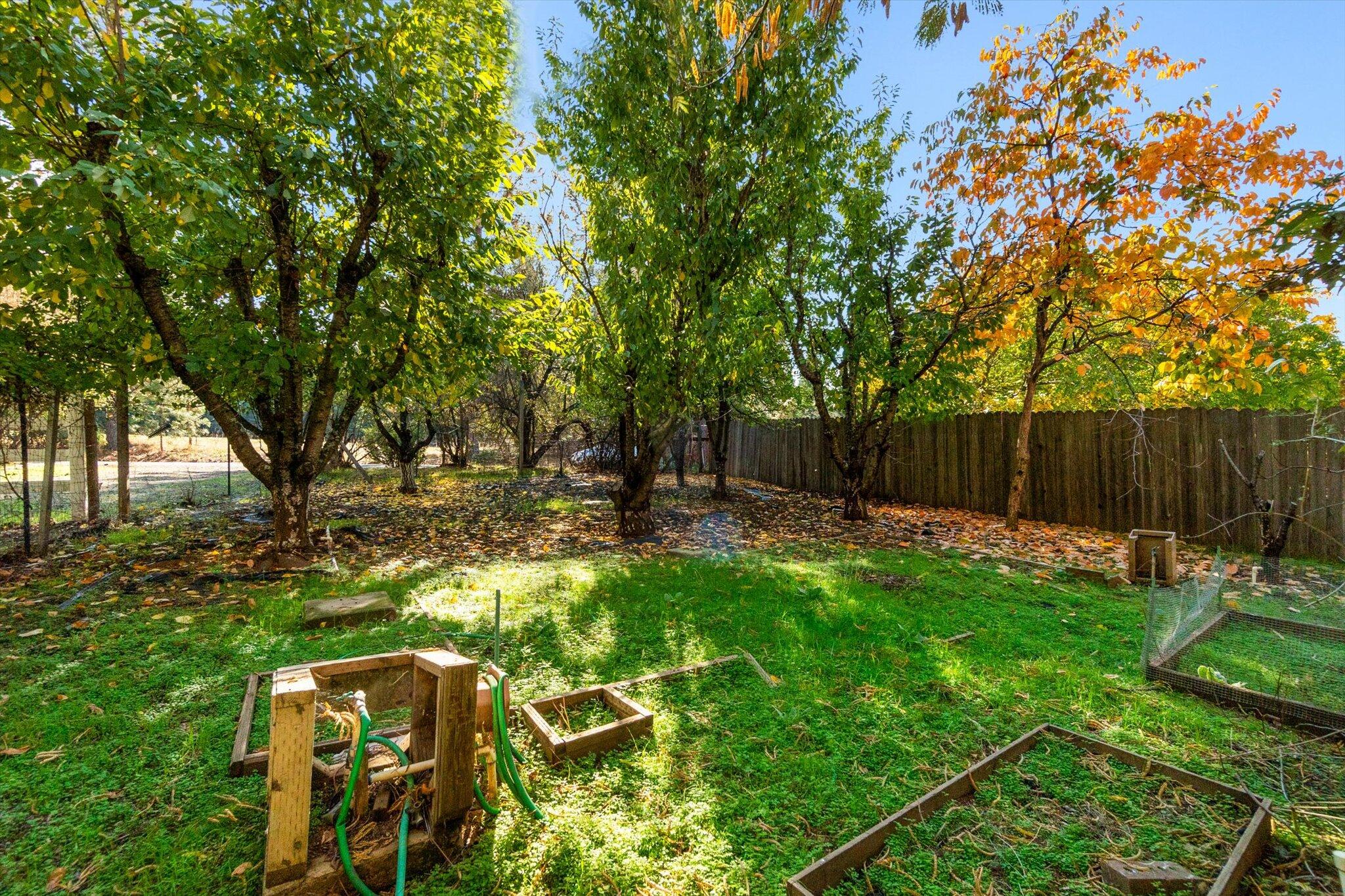 28449 Whippoorwill Circle Shingletown, CA 96088 - Photo 41 of 52 a backyard of a house with table and chairs