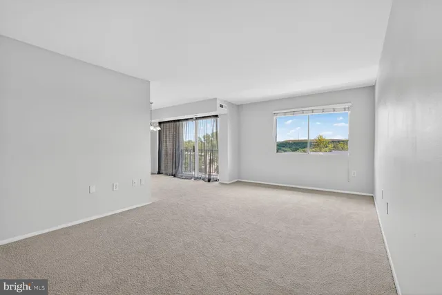 an empty room with a window