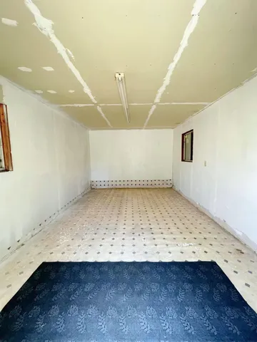 a view of backyard space and tall trees