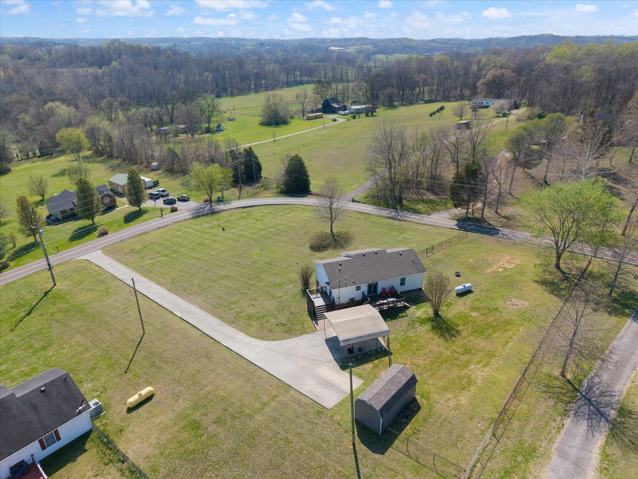 3695 Armstrong Road Springfield, TN 37172 - Photo 13 of 36 an aerial view of a house with a yard