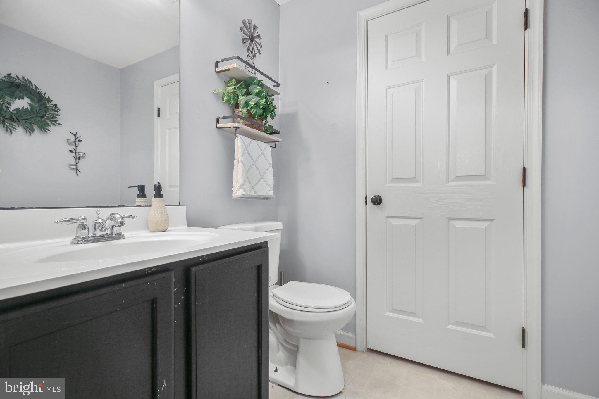 5233 Windbreak Drive Fredericksburg, VA 22407 - Photo 46 of 53 a bathroom with a toilet a sink and mirror
