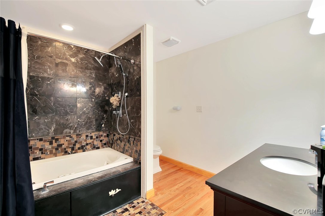 1601 Point Of Rocks Road Chester, VA 23836 - Photo 13 of 20 2nd Master Bathroom with hardwood flooring, heated