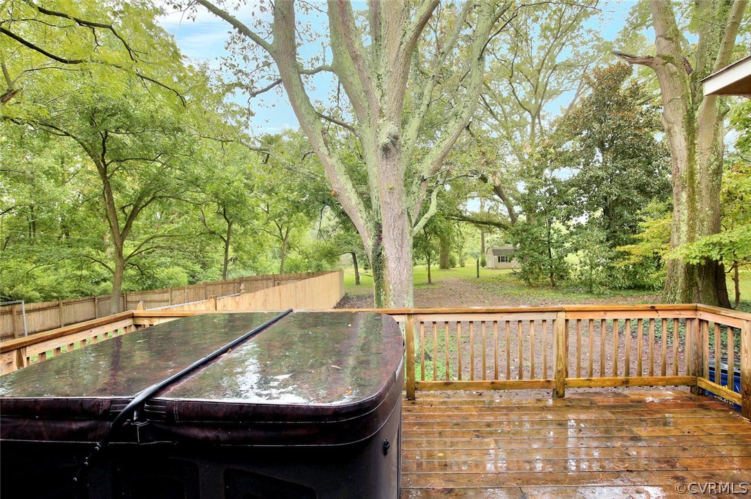 1601 Point Of Rocks Road Chester, VA 23836 - Photo 19 of 20 Rear Deck (Hot tub does not convey) 70 x 50 fenced