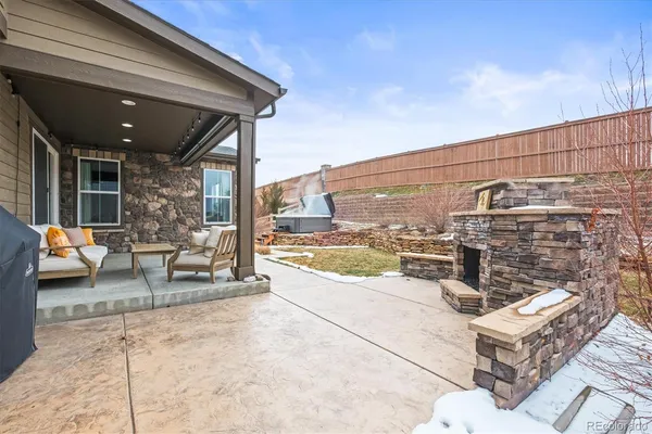 a outdoor space with lots of tables and chairs