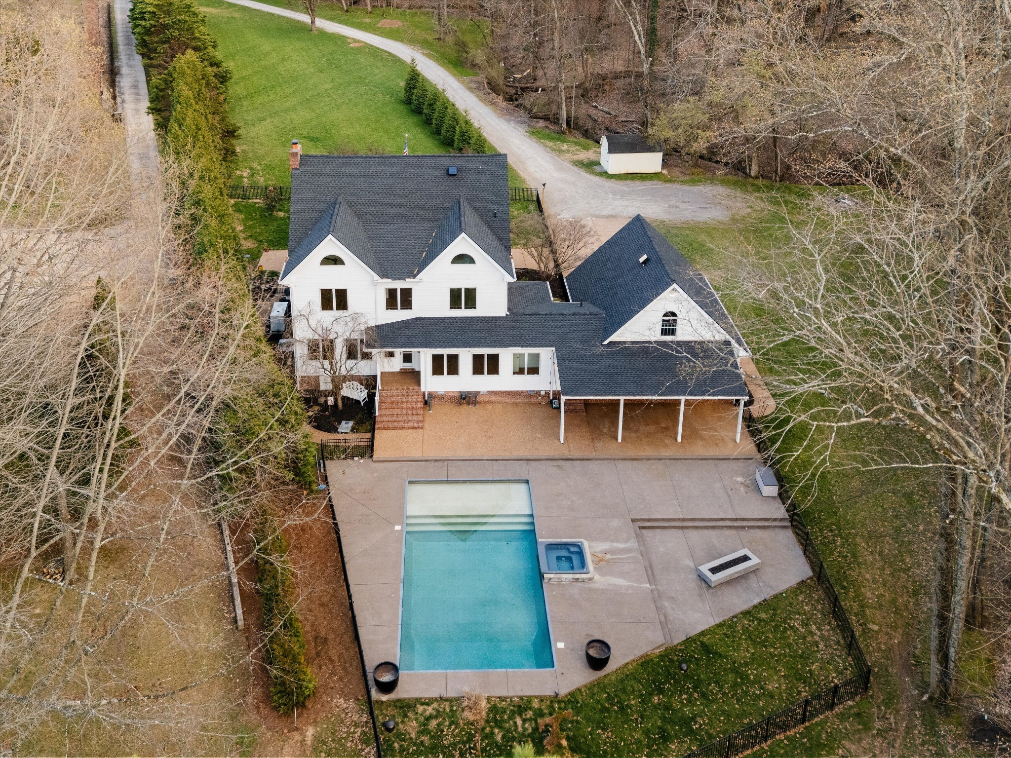 3863 Saundersville Ferry Road Mount Juliet, TN 37122 - Photo 74 of 83 an aerial view of a house with a yard
