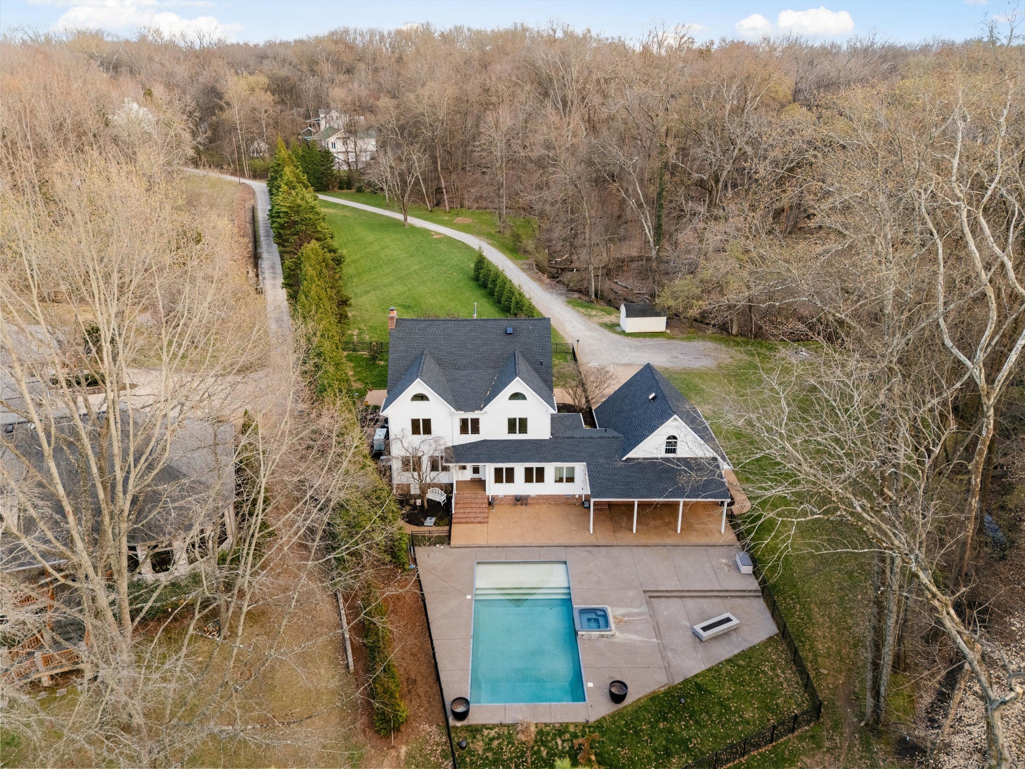3863 Saundersville Ferry Road Mount Juliet, TN 37122 - Photo 75 of 83 an aerial view of a house with a yard