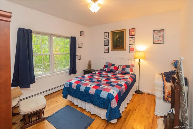 a workspace with furniture and wooden floor
