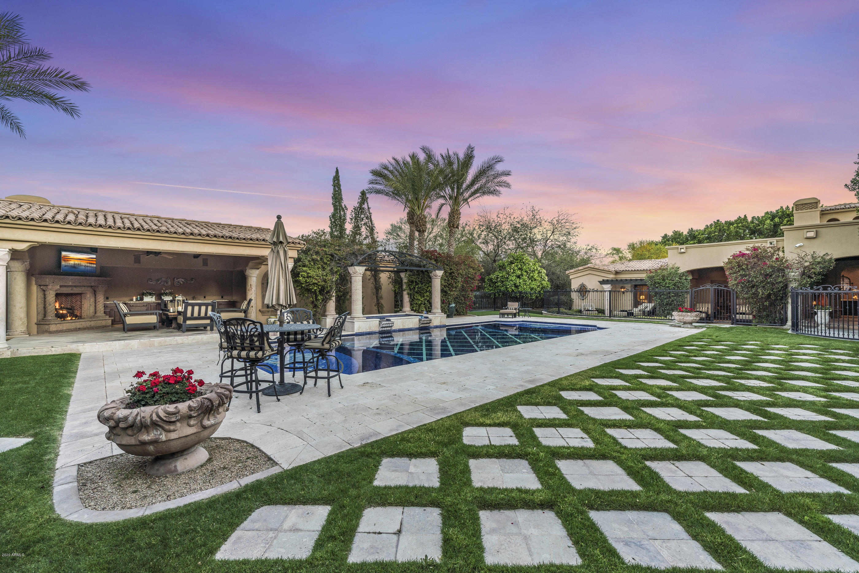 5035 North Invergordon Road Paradise Valley, AZ 85253 - Photo 6 of 43 Lush Grounds & Pool House