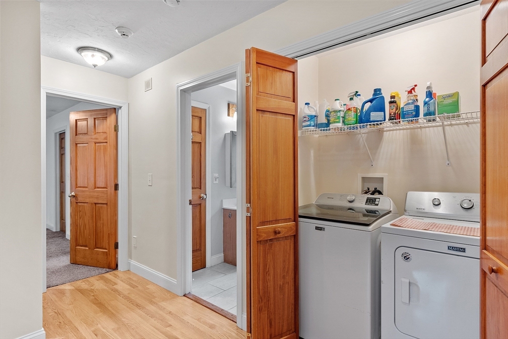 32 Simonds Hill Road Hubbardston, MA 01452 - Photo 20 of 42 a view of hallway with washer and dryer