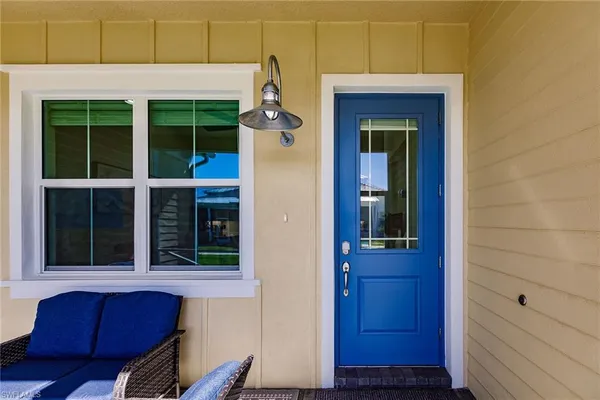 a view of front door of house