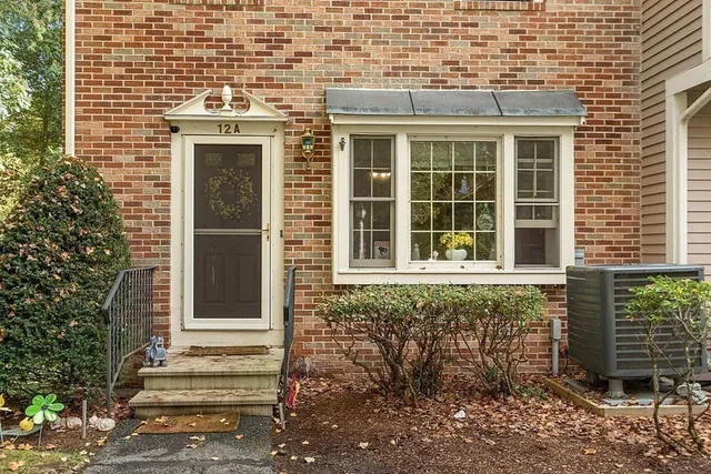 a front view of a house with a window