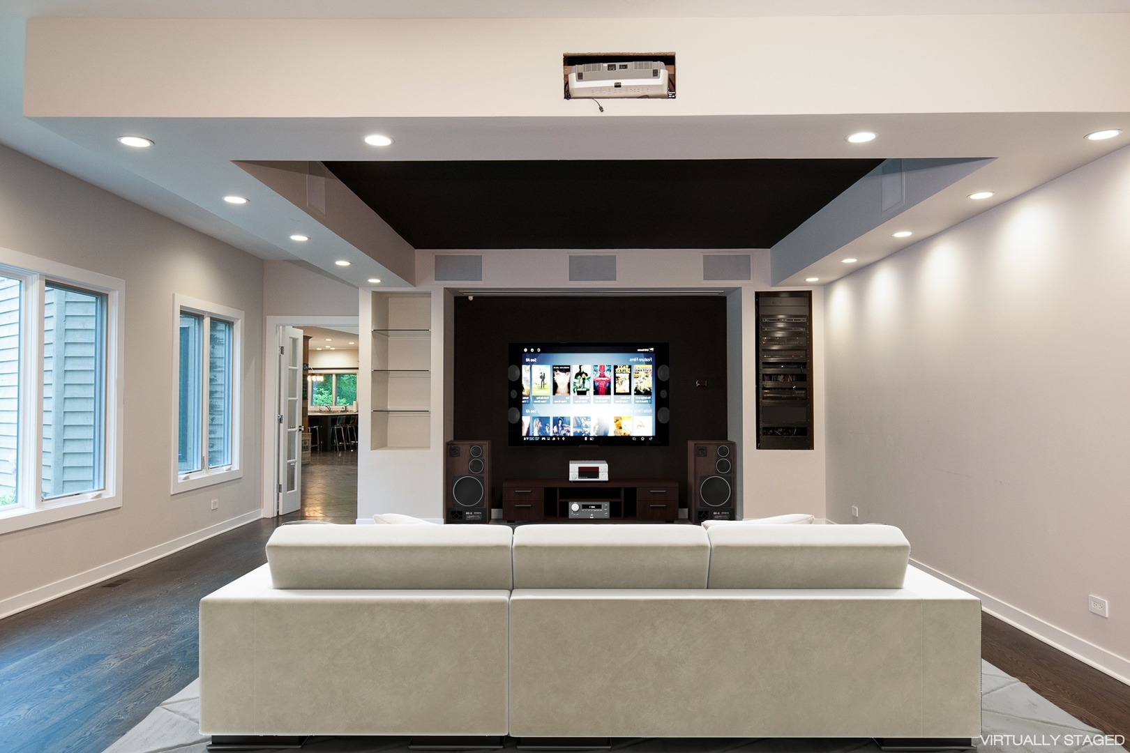 Undisclosed Address Riverwoods, IL 60015 - Photo 8 of 33 a living room with furniture and a flat screen tv