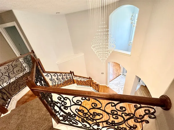 a view of stairs