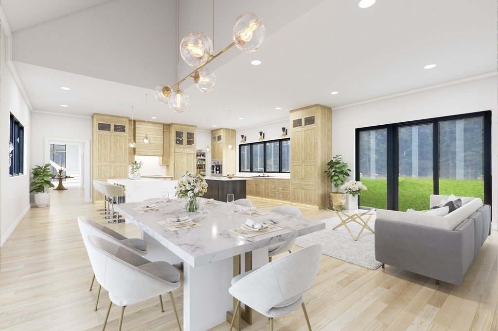 123 Centre Street Dover, MA 02030 - Photo 4 of 11 a living room with furniture kitchen view and a large window