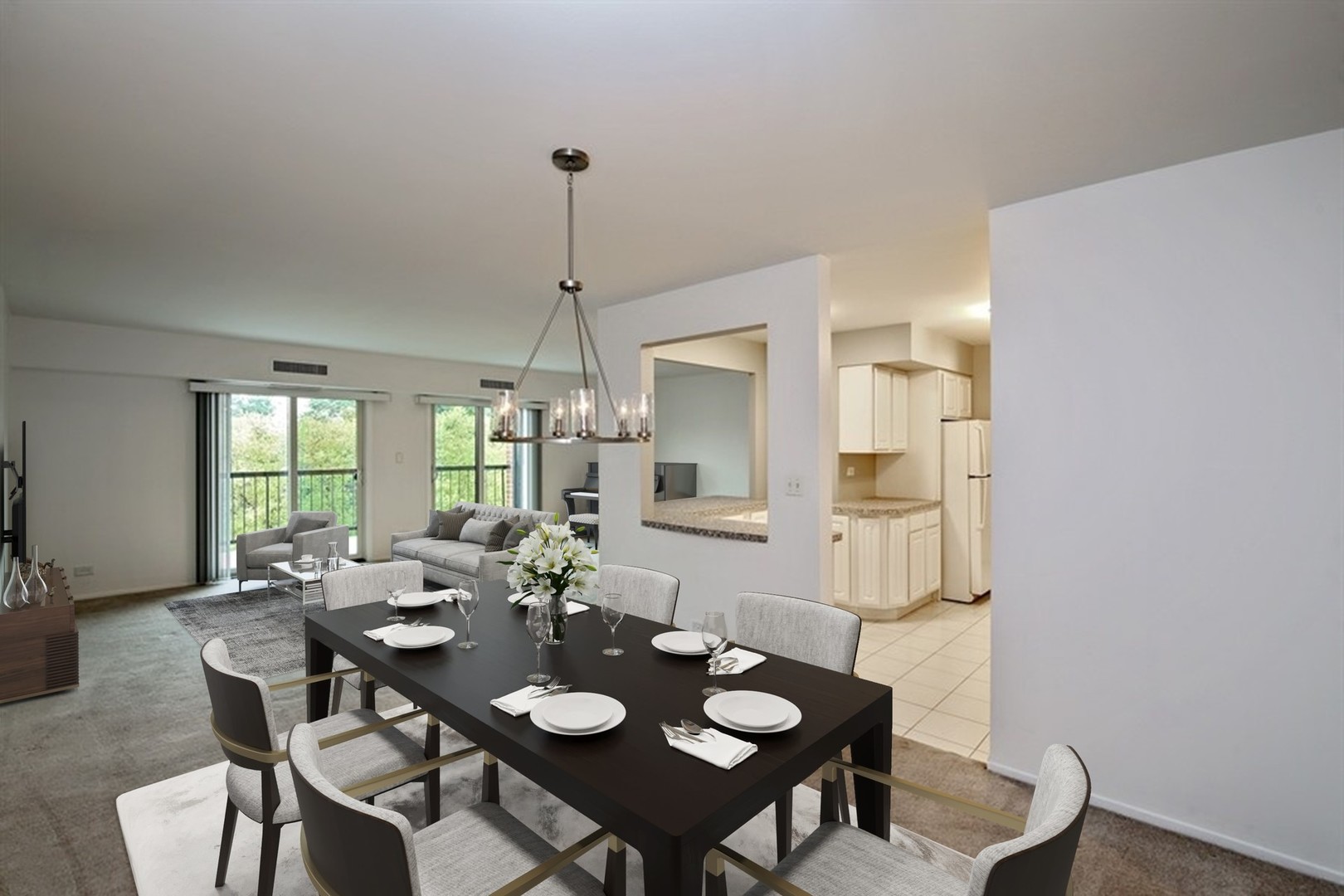 1615 East Central Road, Unit 417C Arlington Heights, IL 60005 - Photo 3 of 23 a view of a dining room with furniture and window
