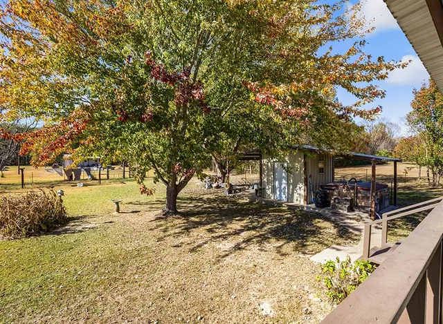 a view of outdoor space with seating area