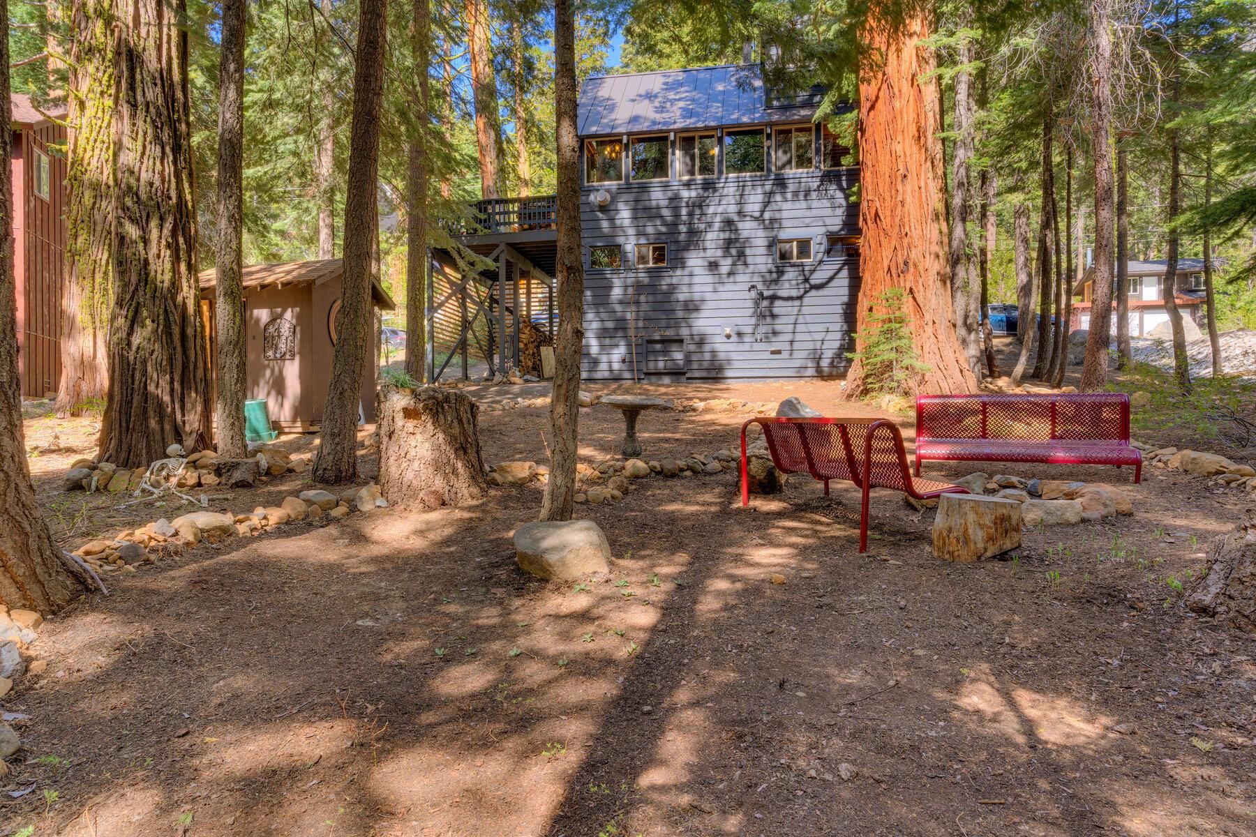 2575 Owl Lane Homewood, CA 96141 - Photo 18 of 20 a backyard of a house with outdoor seating