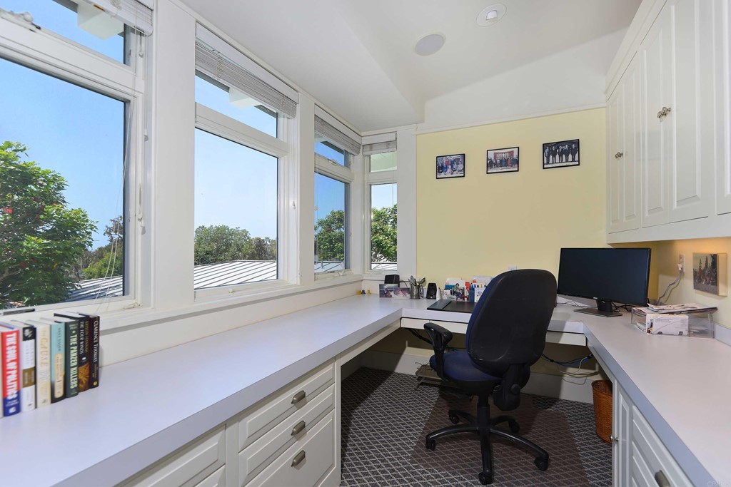 441 Oceanview Terrace Encinitas, CA 92024 - Photo 19 of 34 a view of a workspace with furniture and a window