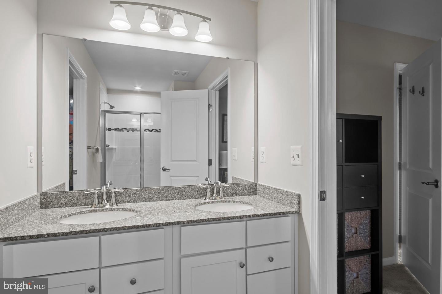 43821 Stubble Cor Square Ashburn, VA 20147 - Photo 24 of 25 a bathroom with double sink and a mirror