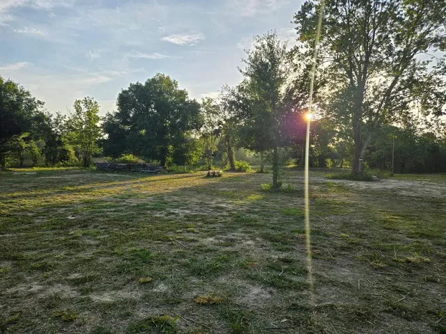 a view of a park with trees