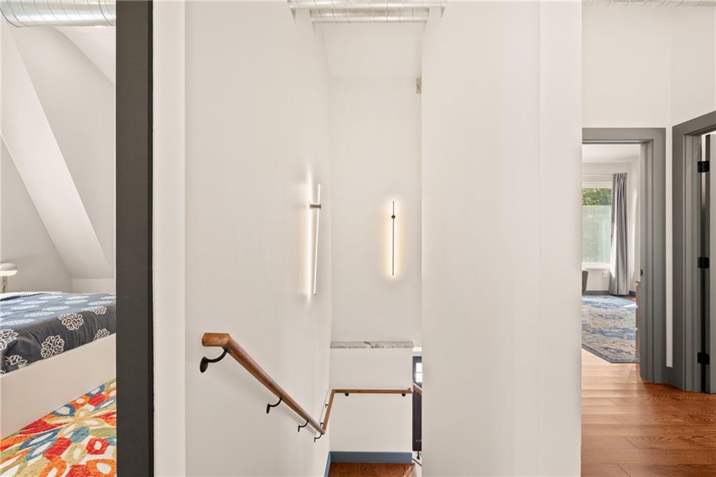 146 Luna Way Markleton, PA 15551 - Photo 39 of 50 a view of a hallway with wooden floor