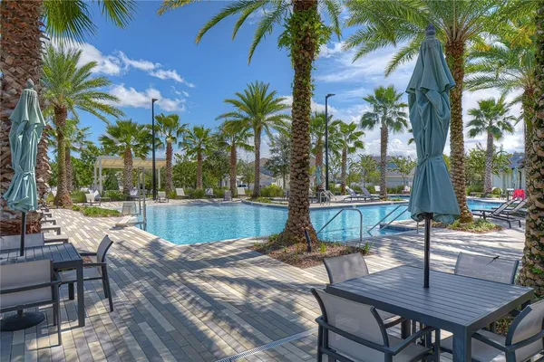 a view of outdoor space with garden and entertaining space