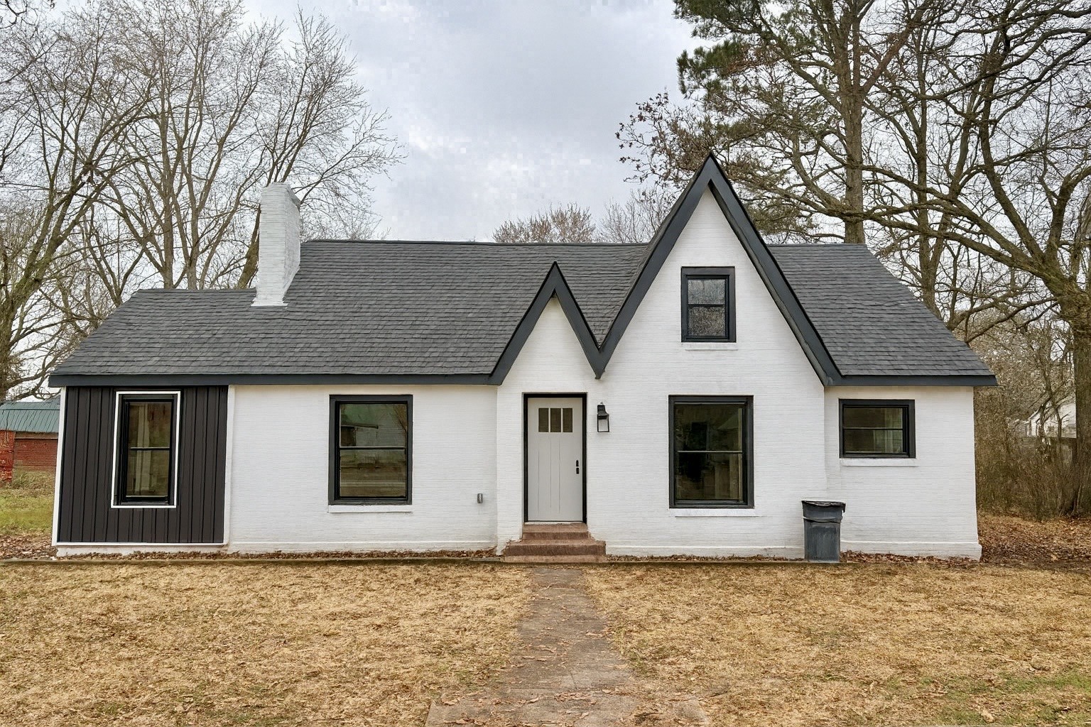 a front view of house with yard