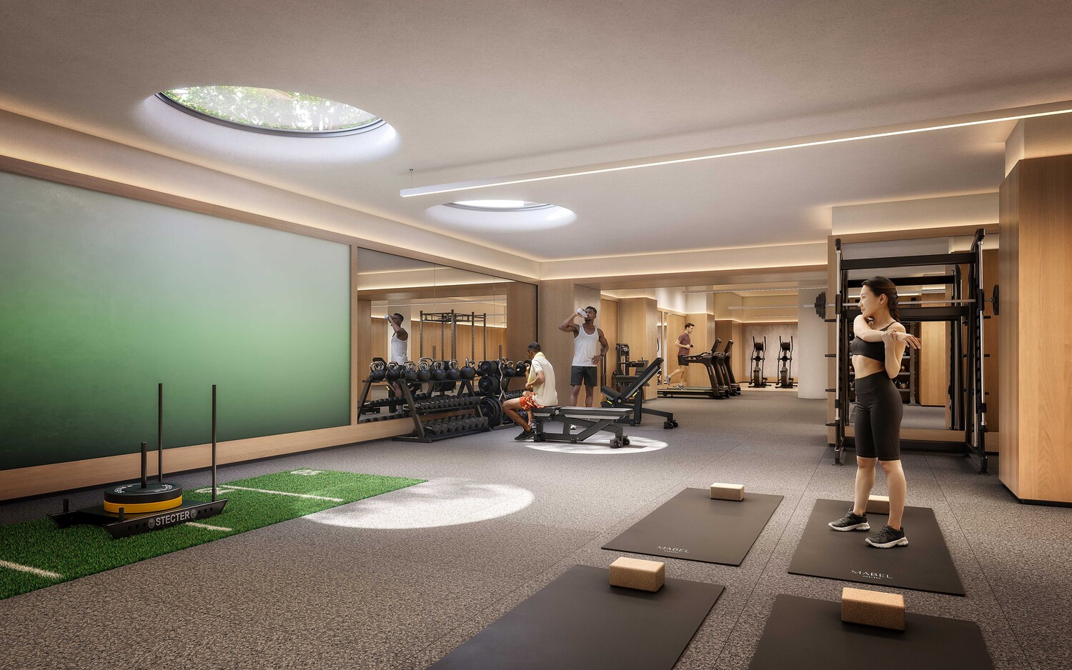 335 8th Avenue, Unit 227 Manhattan, NY 10001 - Photo 9 of 12 a view of a room with gym equipment