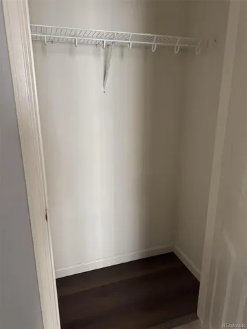 a view of small space with racks on the wall