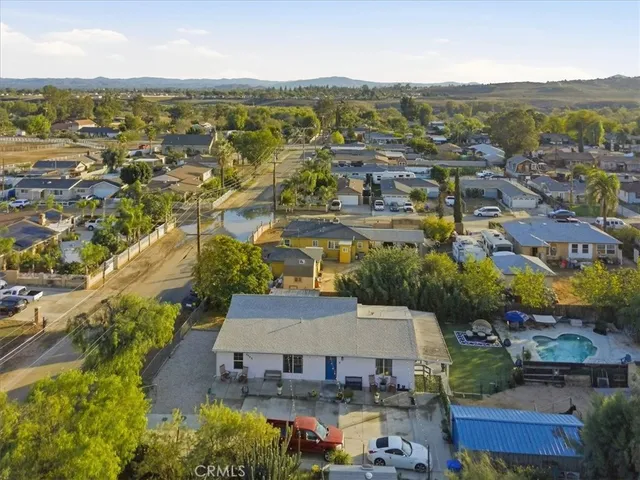 an aerial view of multiple house