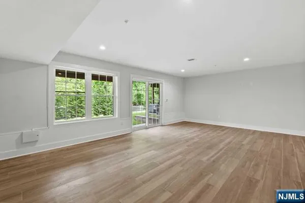 a view of a terrace with a bench