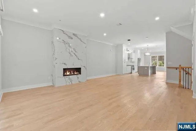 a view of a livingroom with a staircase