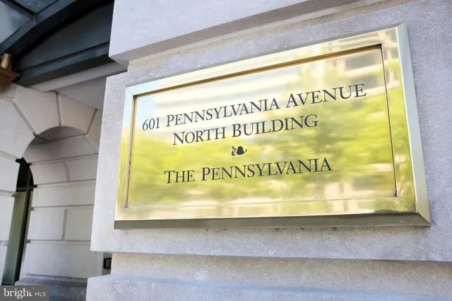 a sign on the window of a building