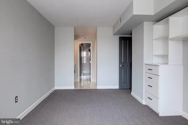 wooden floor and cabinet in a room