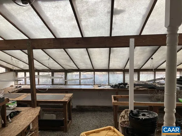 a view of a lake from a balcony