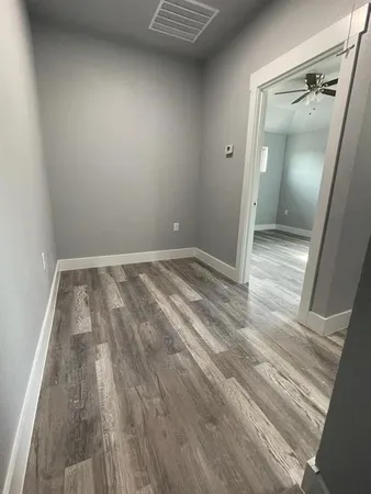 wooden floor in a room