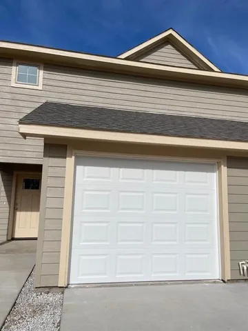 a view of wooden door