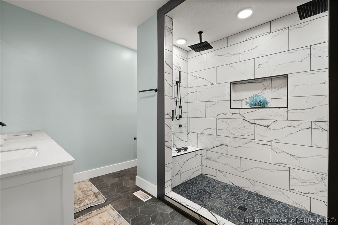 104 Cook Street Corydon, IN 47112 - Photo 8 of 50 Main bath with walk-in shower and dual shower heads