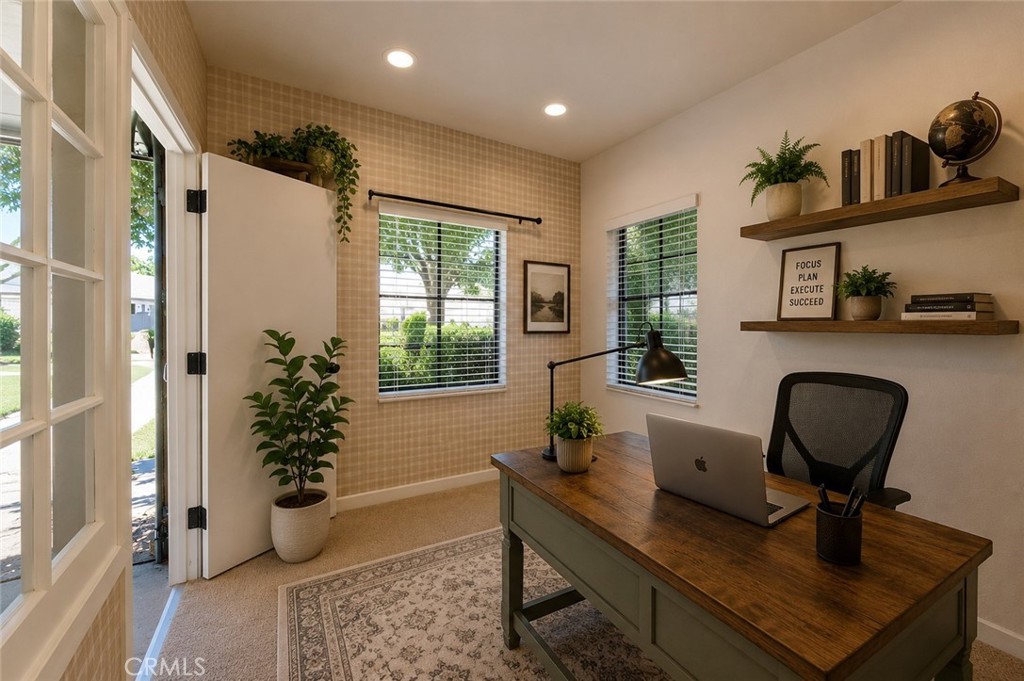 28015 Tupelo Ridge Drive Valencia, CA 91354 - Photo 25 of 41 Front Office/Storage/Gym, Workshop or Hobby/Work Room in garage - Digitally Staged Alternate view of both windows