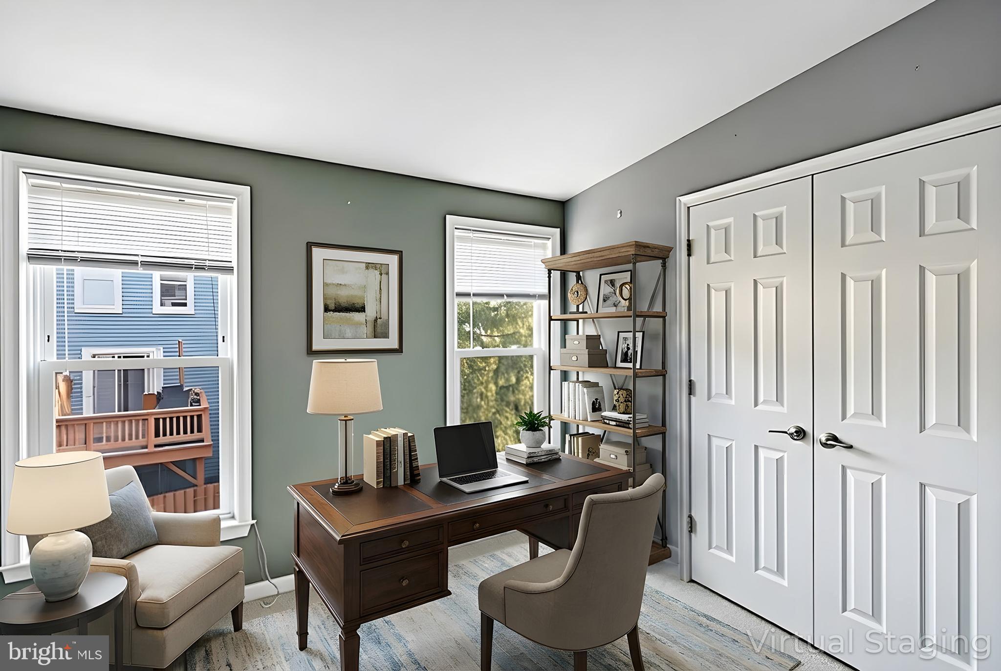 5905 St Giles Way Alexandria, VA 22315 - Photo 13 of 55 2nd Bedroom Staged as Office. Loads of Nat Light